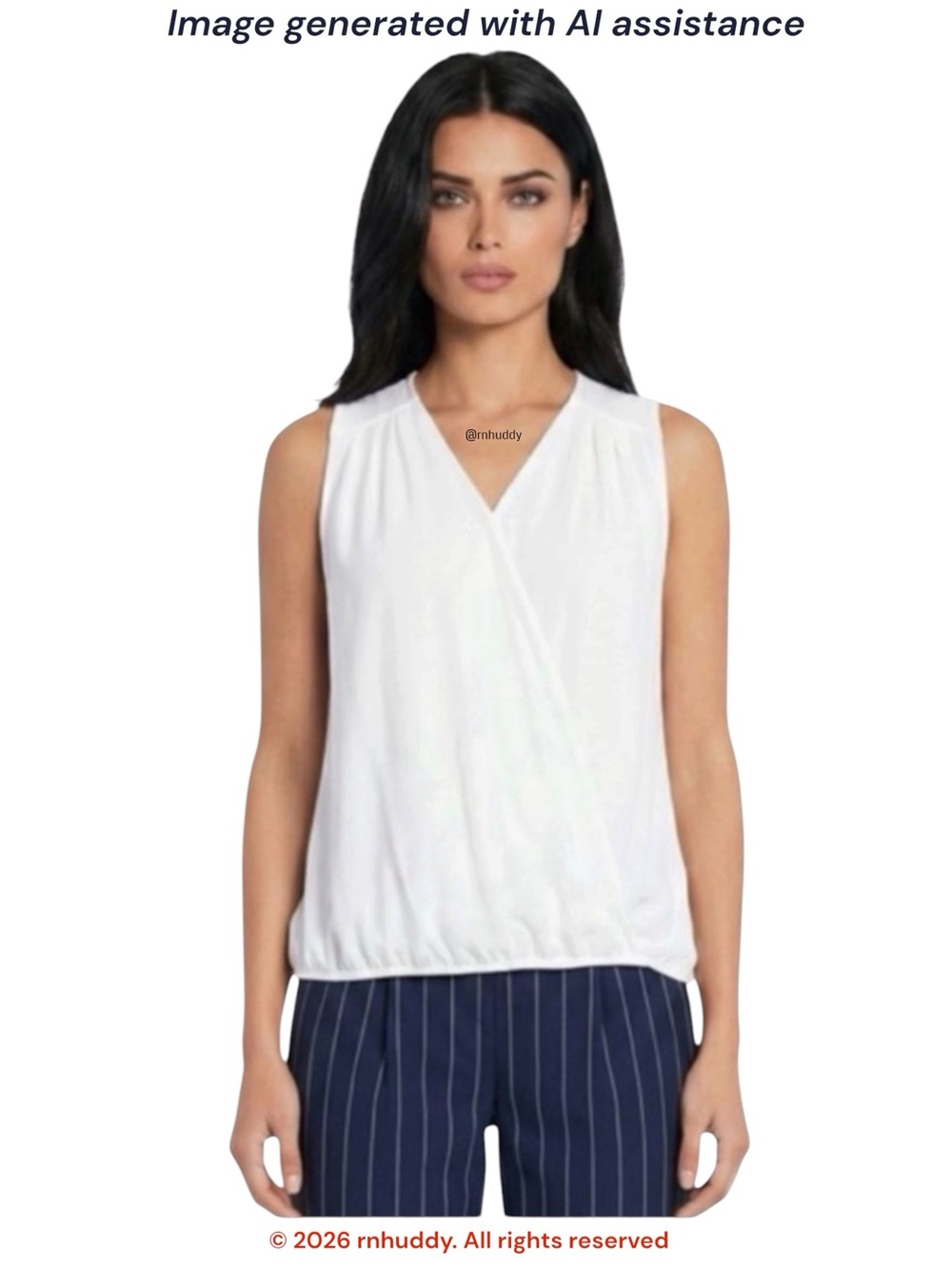 NWT The Limited S white sleeveless surplice top